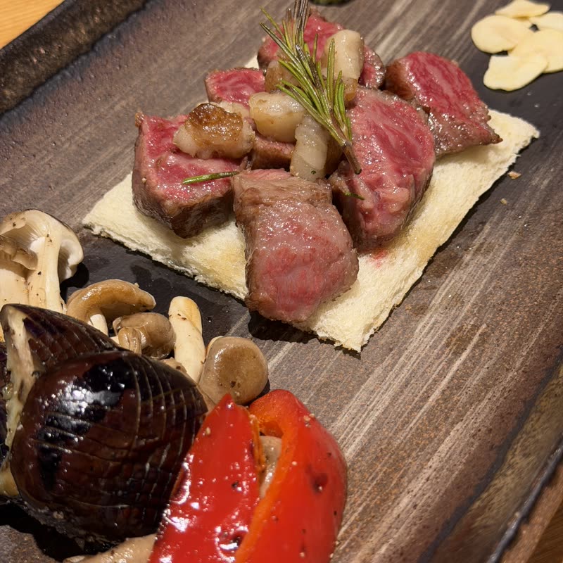 ブランド黒毛和牛のステーキ